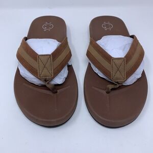 Even Tide Mens Shoe Size 13 Brown Eddy Flip Flop Sandals NWT
